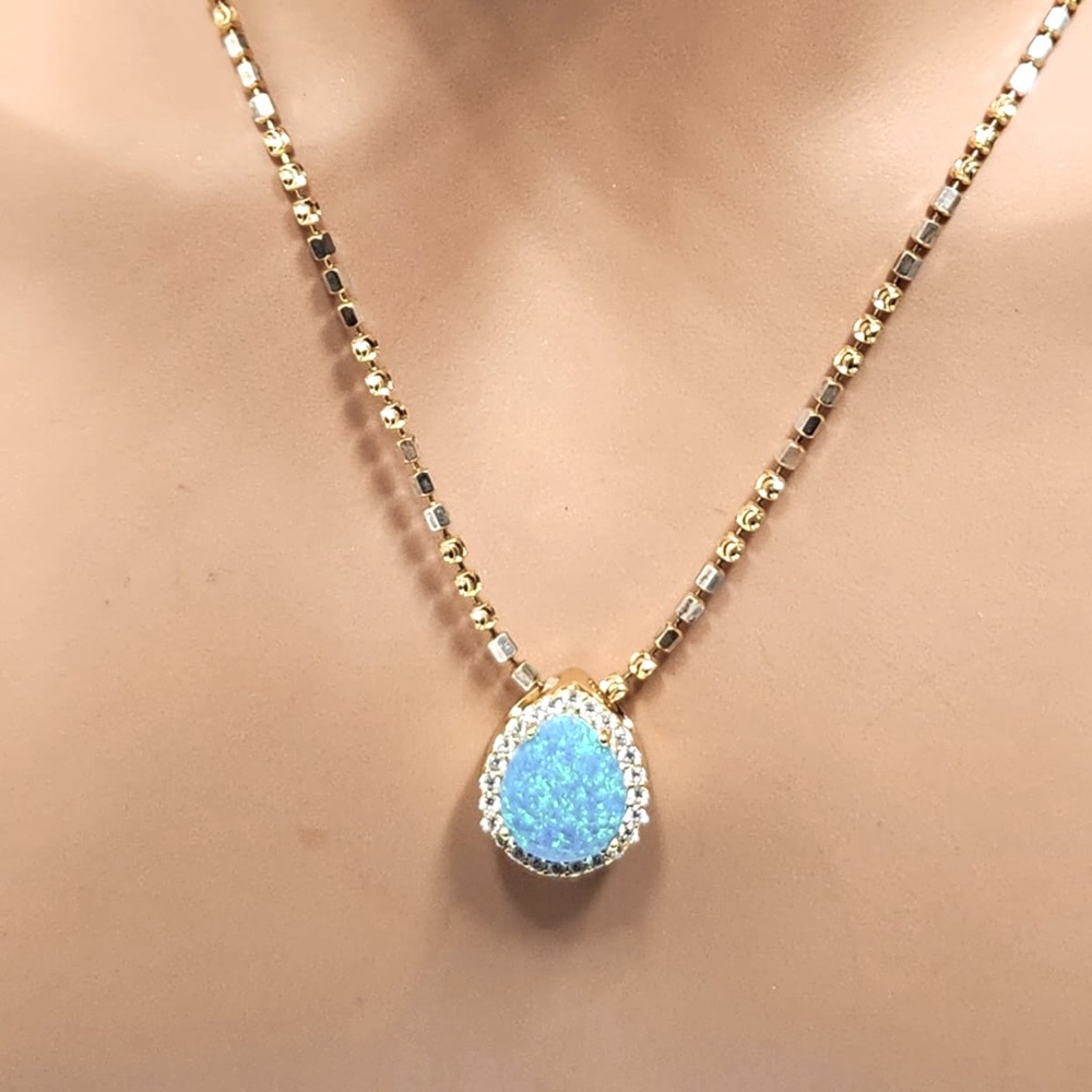 14k Gold Vermeil Vvs Certifed stunning custom made Opal urn pendant, keepsakes